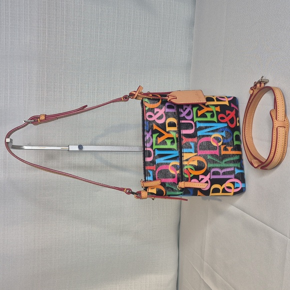 Dooney & Bourke Black Multi Colored-Print Crossbody Bag NWOT - Picture 5 of 17